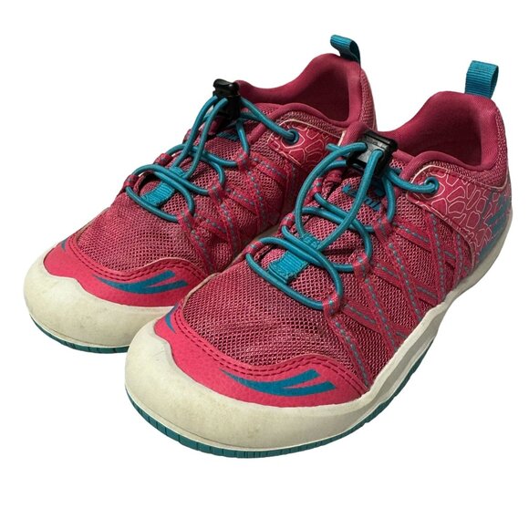 Kamik Scout Sneakers Little Girls Size 13 Pink Blue Mesh Pull Cord Hiking Shoes - Picture 12 of 15